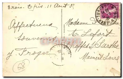 Trois-Epis (alt. 700 m.) — widok panoramiczny z kościołem, budynkami i ogródkiem — wydawca A.R., nr 123 — Rewers