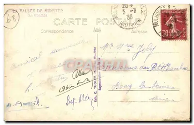 A Valle de Munster — A Wolmsa — Editor C. Tugler, Ht.-Chim — Verso