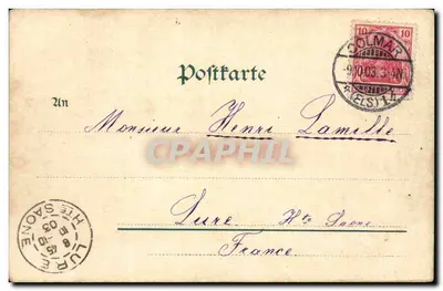 Colmar i. E. — Rapp Platz — Louis Glaser, Leipzig, nr 7840 — Rewers