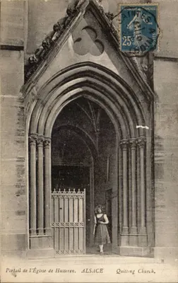 Portão da Igreja de Husseren — Alsácia — editor não identificado, número de série não visível