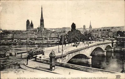 Bouen — O Ponte Corneille e a Catedral