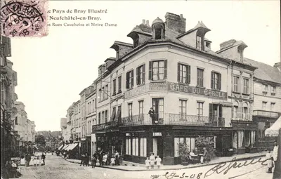 Neufchâtel-en-Bray — Ruas Cauchoise e Notre-Dame — O. Villiers-Lefebvre, editor