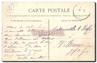 Gournay-en-Bray - O Hotel de Ville — editor Riouard em Gournay, n°7 — Verso