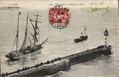 Fécamp — Sortie du Port — L. J. n°118