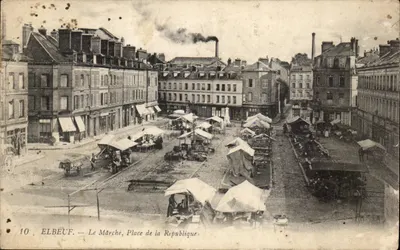 Elbeuf — O Mercado, Praça da República — Editor desconhecido, n° 10