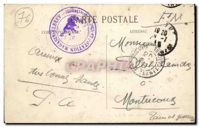Elbeuf — O Mercado, Praça da República — Editor desconhecido, n° 10 — Verso