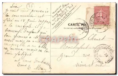 Dieppe — Nowy Most Żelazny — V. P. Paris. Nr 10 — Rewers