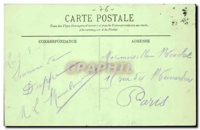 Dieppe — Os Parques com Maré Baixa — LL. — Verso