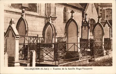 VILLEQUIER (Sul) — Tumbas da família Hugo-Vacquerie