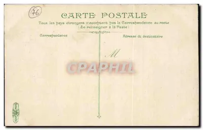 Le Havre - Gara — widok z gary z tramwajem i pasażerami — wydawca AQUA PHOTO, nr 49 — Rewers