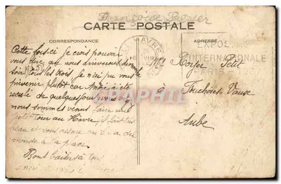 Le Havre — En la playa los niños se divierten — C. M., Le Havre — Reverso