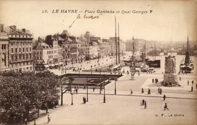 Le Havre — Place Gambetta e Quai Georges V — G. F. Le Havre