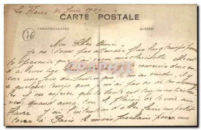 Le Havre — Place Gambetta e Quai Georges V — G. F. Le Havre — Verso