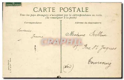 Aproximadamente Le Havre - Sainte-Adresse - A porta de Burgos — editor AQUA-PHOTO L. F. & Cie, Paris — Verso