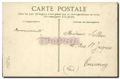 Le Havre — Liceum — wydawca L.V. & Cie — Rewers