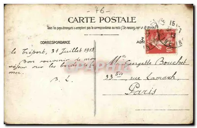Groupe de personnes — port de Tréport — éditeur inconnu, n° 816 — Verso