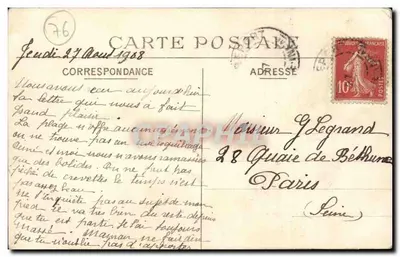 Le Tréport — Plac Zamku Narodowego — Wydawnictwo A.B. Zarejestrowane — Rewers