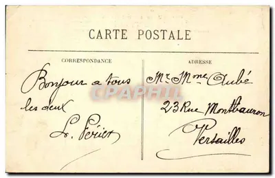 Batalla de la Marna — pasarela derribada y barcos hundidos — Edición Nouvelles Galeries à Meaux — Reverso