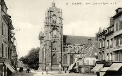 Elbeuf — Rue Saint-Jean e a Igreja — LL