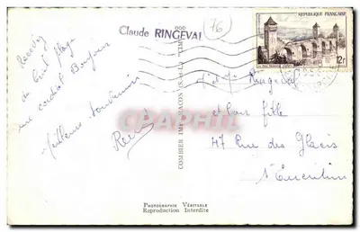 Criel-sur-Mer — Pamiątka z Normandii — Fotograf Claude Ringeval — Rewers
