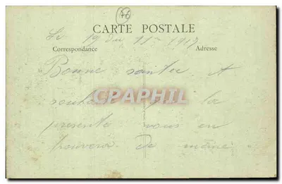 Veules-les-Roses - Plaża przy niskiej wodzie — L. J. — nr 1193 — Rewers