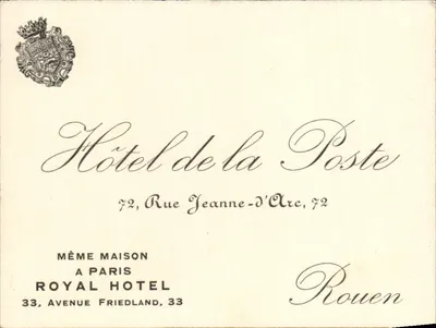 Hôtel de la Poste — Rouen — editor desconhecido, número de série não visível