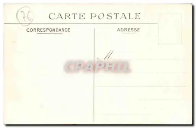 Le Tréport — Widok z góry z falii — Wydawca C.A.B. nr 8 — Rewers