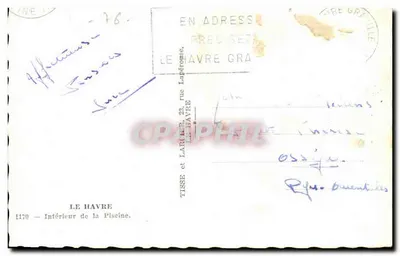 Widok wnętrza basenu — Le Havre — Tisse et Larbre — Rewers