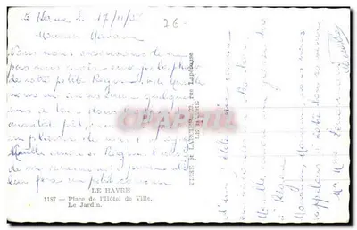 Le Havre — Piazza del Municipio — Tito — Verso