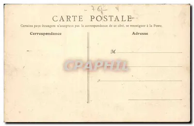 Saint-Valéry-en-Caux — Praia, lado oeste — B. F., Paris, n°6 — Verso