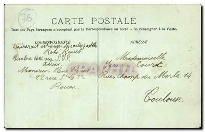 Rouen — A Torre de Joana d'Arc — LL, René Revel — Verso