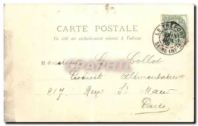 Le Tréport — A entrada do porto com maré baixa — LL. n°26 — Verso