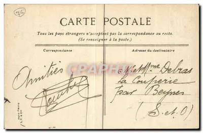 Dieppe - Falésias e villas. — J. Dieppe — editor e número de série não legíveis. — Verso