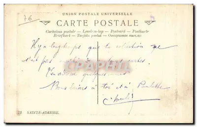Sainte-Adresse — Pieczary — wydawca L.L. — Rewers