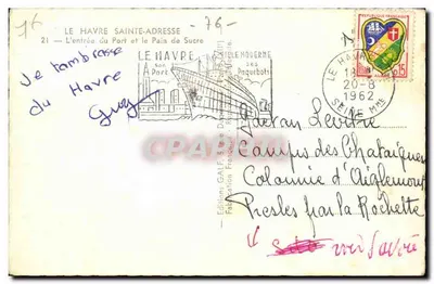 Le Havre — Eingang zum Hafen und der Pain de Sucre — Éditions Galf — Rückseite