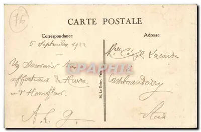 Le Havre — Wejście do portu statku "PARIS" — G. F. Le Havre, nr 60 — Rewers