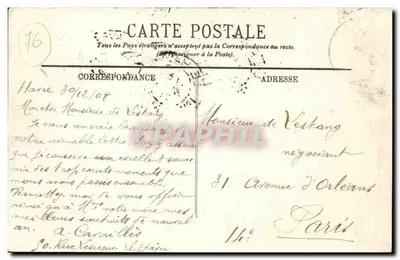 Sainte-Adresse — Os Faróis da Hève — LL. — Editor LL, n° 63 — Verso