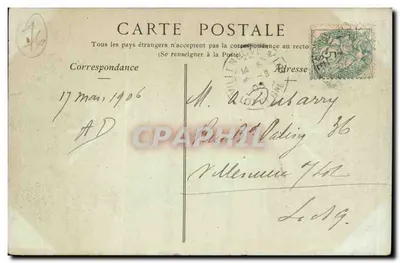 Le Havre — A Praça Gambetta e o Hotel de Ville — Coleções ND. Fot. — Verso