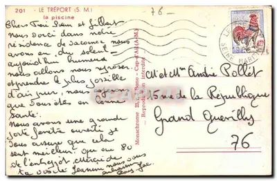 Le Tréport (S.M.) — het zwembad — C.P.A.P.H.I.L. n°201 — Achterkant