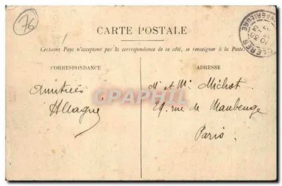 Clères (Seine-Inf.) — A Vista do Castelo — Antoine Lazarus, editor, Rouen. — Verso