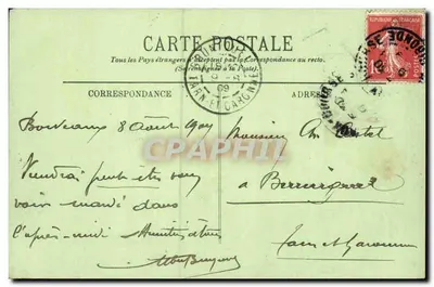 Bordeaux — Les Allées de Tourny — LL. — Albert Bury — Rewers