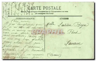 Bordeaux — Wielka Poczta — LL. — Rewers