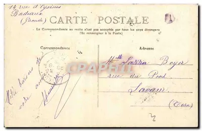 Bordeaux — Porte du Caillau — A.P. Cours de l'Intendance, Bordeaux — Rewers