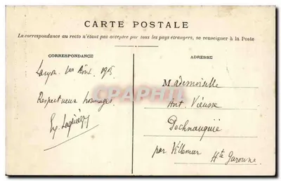 Langon (Roironde) — Le Foirail — Imp. J. Roumazelle, edit. Langon — Verso