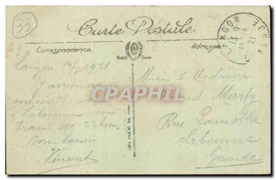 Langon — Kościół widziany z portu — LL. — n°20 — Rewers