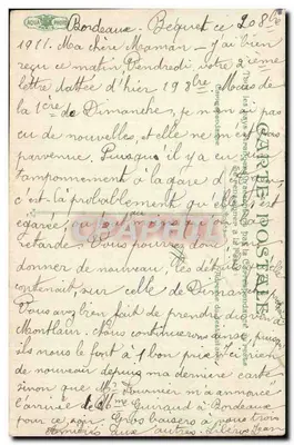Bordeaux. Katedra (St-André) — widok katedry i ulicy — nieznany wydawca, n° 15 — Rewers