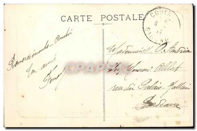 COUTRAS — Vista Geral — Edição Louis Garde - Libourne — Verso
