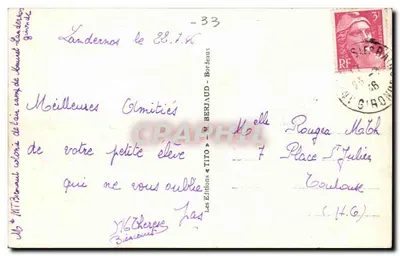 ANDERNOS-les-BAINS — A Praia diante da Praça Terrasse — Tito — Verso