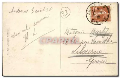 Andernos-les-Bains — Ruisseau do Moulin — BR. — Editor BR, n° 26 — Verso