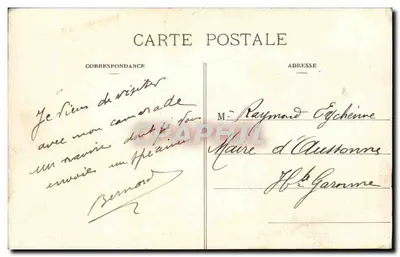 LORMONT (Gironde) — Navio de Guerra nos Estaleiros da Gironde — Marcel Delboy, fototipia, Bordeaux — Verso